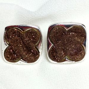 VTG 925 silver snadstone earrings
